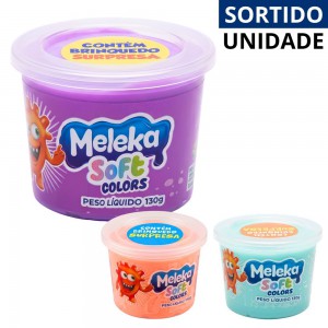 Geleca Meleka Slime Soft Colors Acrilex 130G Brinquedo Surpresa Infantil