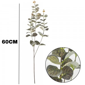 Haste Eucalipto Artificial Verde 60Cm Kit 3 Decoração Permanente Realista
