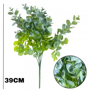 Buquê Eucalipto Verde Artificial X5 39Cm Decoração Casa Permanente