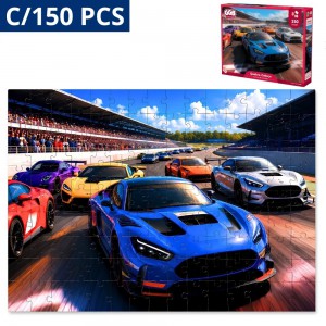 Quebra-Cabeça Infantil Carros Corrida 150 Peças Jogo Educativo Presente
