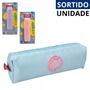 Estojo Escolar Tom Pastel Vighs Sortidos 8X20X4Cm Organizador Papelaria