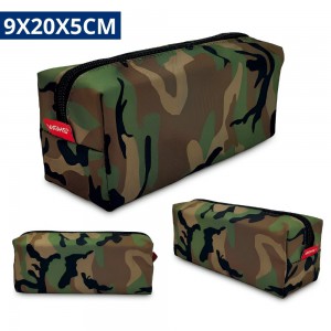 Estojo Escolar Vighs Camuflado Militar Grande Resistente Organizador 20Cm