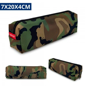 Estojo Escolar Camuflado Vighs Organizador Pequeno 7X20X4Cm Resistente Militar