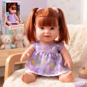 Boneca Milkinha Colors 24Cm Vinil Macia Brinquedo Infantil Presente