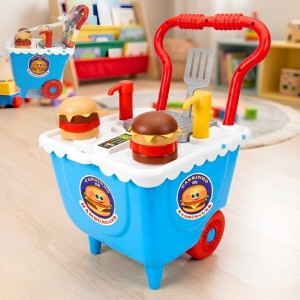 Carrinho Hambúrguer Infantil Brinquedo Mini Food Truck Lúdico Presente Divertido