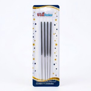 Kit 4 Velas Aniversário Palito Estrelar Dourada Decoração Bolo Festa