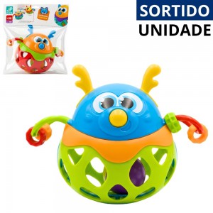 Chocalho Bichinho Bebê Macio Infantil 13x13cm Brinquedo Educativo Sensorial