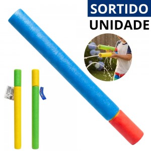 Bastão Lança Água e Espuma Colorida 40cm Brinquedo Verão