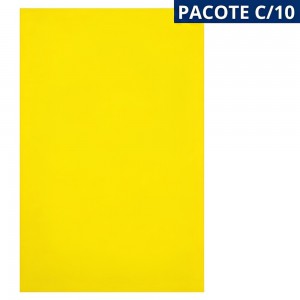 Tapete Eva Amarelo Liso 40x60cm Kit com 10 Peças
