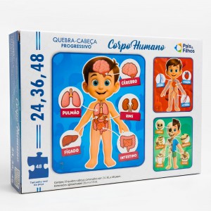 Quebra-cabeça Corpo Humano 48 Peças Educativo Infantil