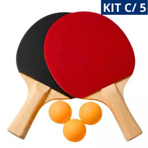 Raquete Ping Pong de Mesa Nza C/3 Bolas